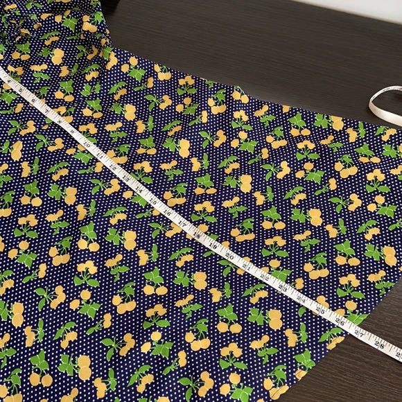 Navy Blue Polka Dot Cold Shoulder Dress - Picture 15 of 15